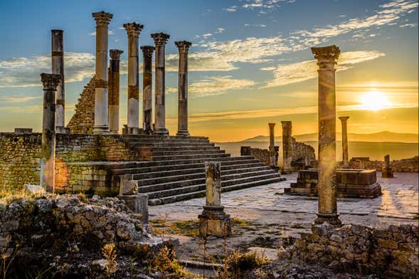 Excursão a Volubilis, Moulay Idriss e Meknes